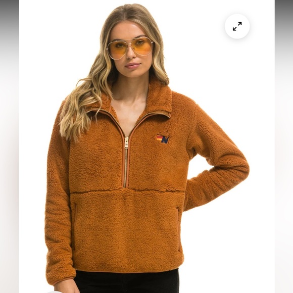 Aviator Nation Teddy Half Zip Jacket - Picture 3 of 4